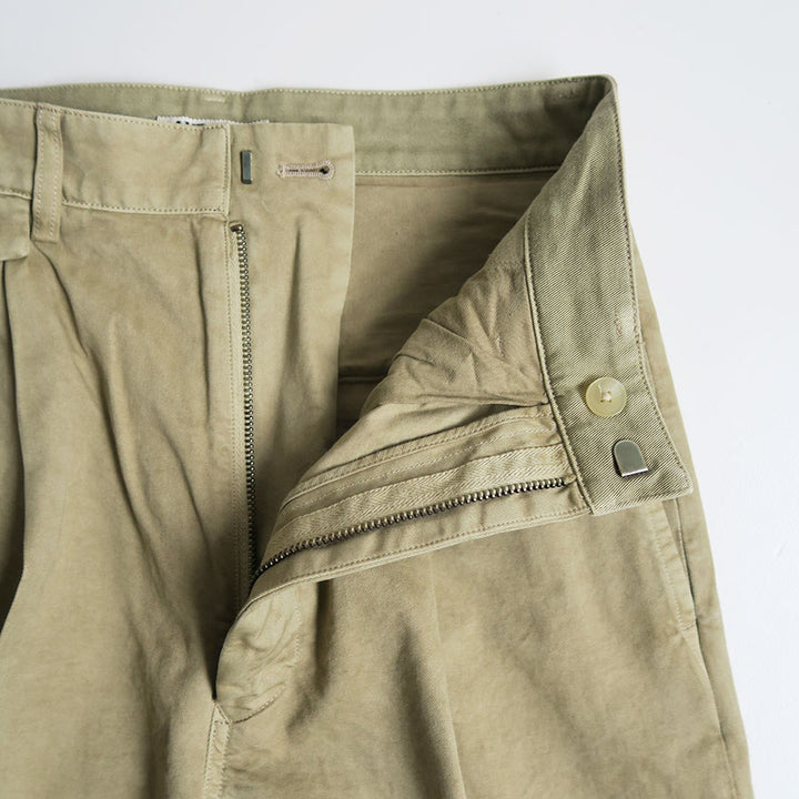 AURALEE/オーラリー】GARMENT-DYED FINX LIGHT CHINO ONE-TUCK WIDE