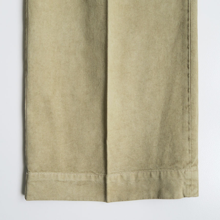 AURALEE/オーラリー】GARMENT-DYED FINX LIGHT CHINO ONE-TUCK WIDE