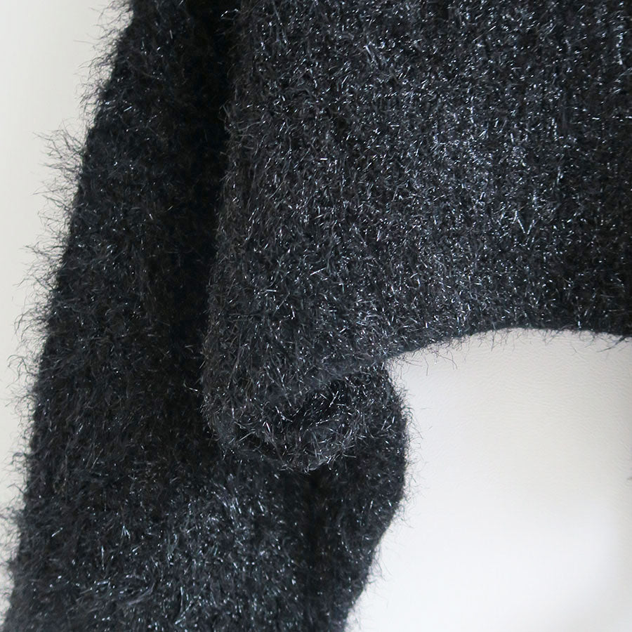 【EBONY/エボニー】<br>Fur yarn Hoodie <br>E23AW/T-05