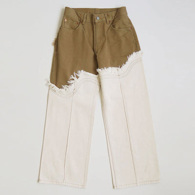 【kotohayokozawa/コトハヨコザワ】<br>FRINGE DENIM PANTS <br>KT23A-PT01