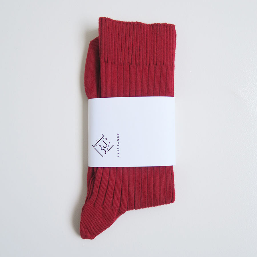 【Baserange/ベースレンジ】<br>RIB OVERANKLE SOCKS <br>SORO-CR-WI25