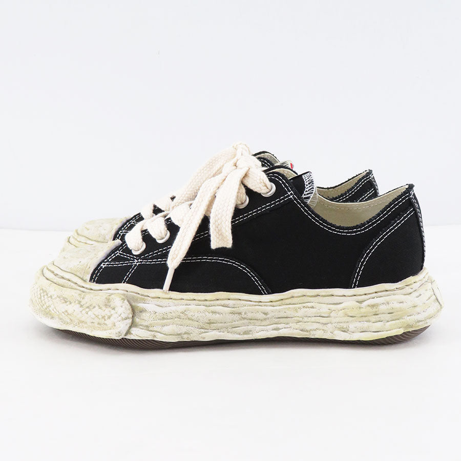 【Maison MIHARA YASUHIRO】<br>"PETERSON23" Vintage color dyed OG Sole Canvas Low-top Sneaker (BLACK) <br>A13FW713