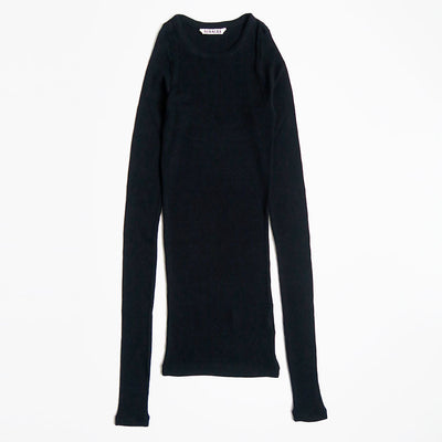【AURALEE/オーラリー】<br>WOOL SILK SOFT RIB L/S TEE <br>A25AP01WS