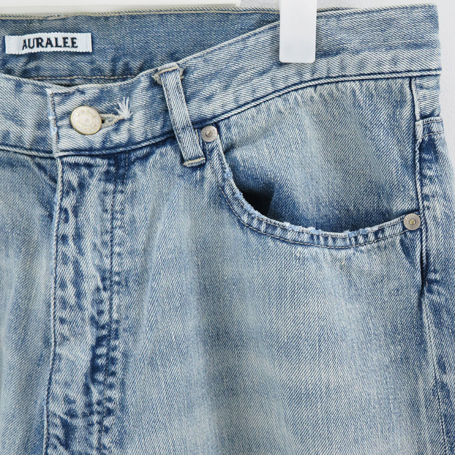 AURALEE/オーラリー】FADED SELVEDGE LIGHT DENIM PANTS A26SP02DEの