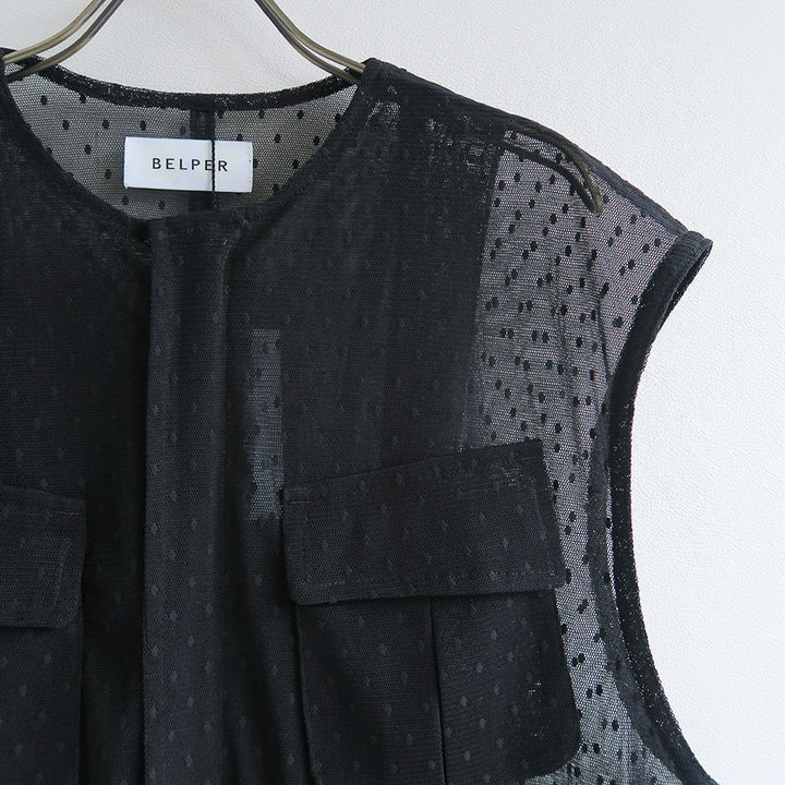 BELPER（ベルパー）のNYLON RIPSTOP VEST BLACK（ベスト）の通販