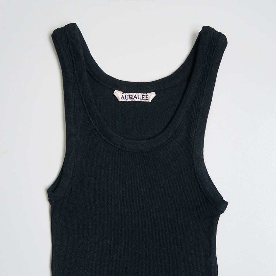 【AURALEE/オーラリー】<br>WOOL SILK SOFT RIB TANK <br>A25AT02WS