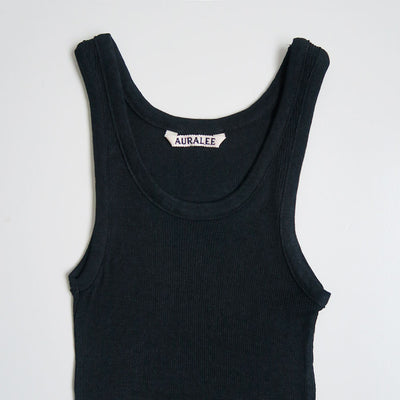 【AURALEE/オーラリー】<br>WOOL SILK SOFT RIB TANK <br>A25AT02WS