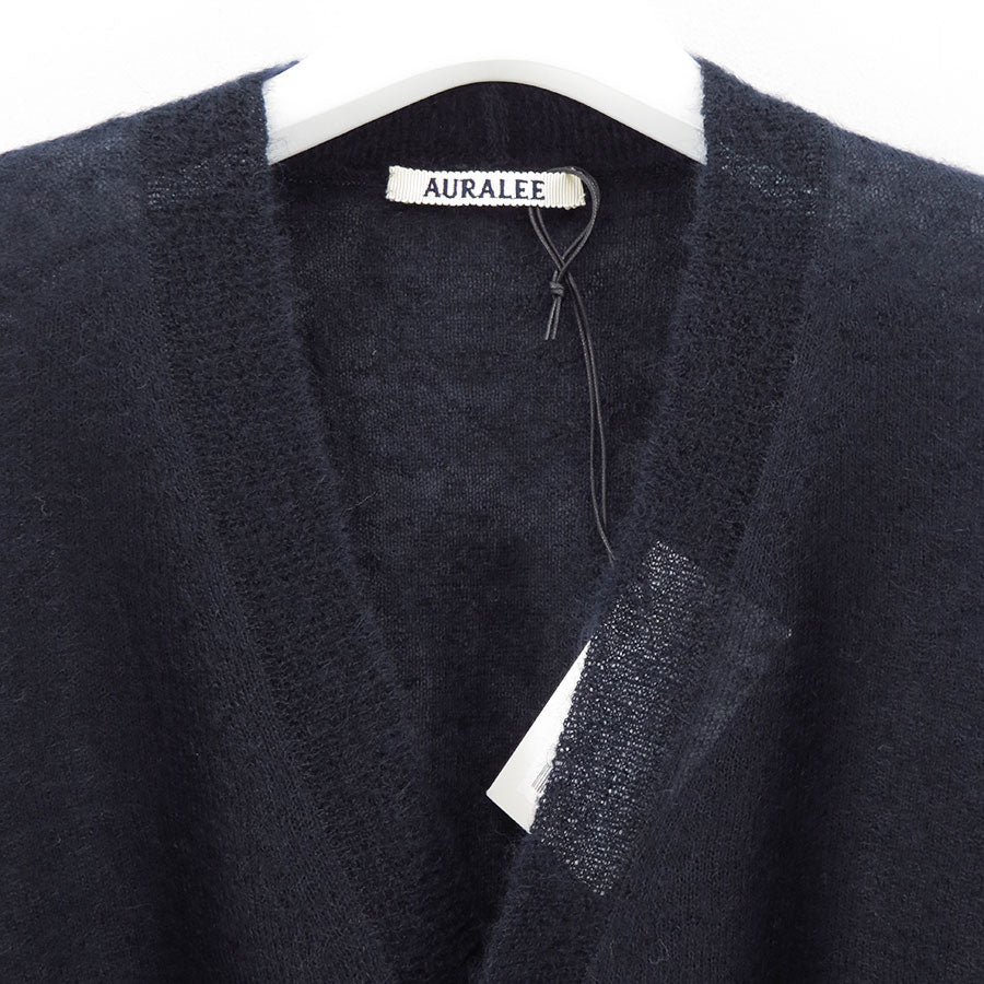 AURALEE/オーラリー】KID MOHAIR SHEER KNIT CARDIGAN A25SC01FG