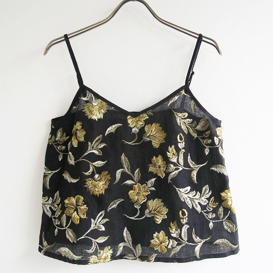 【ERIKOKATORI/エリコカトリ】<br>flower embroidery camisole <br>EK8-1-1