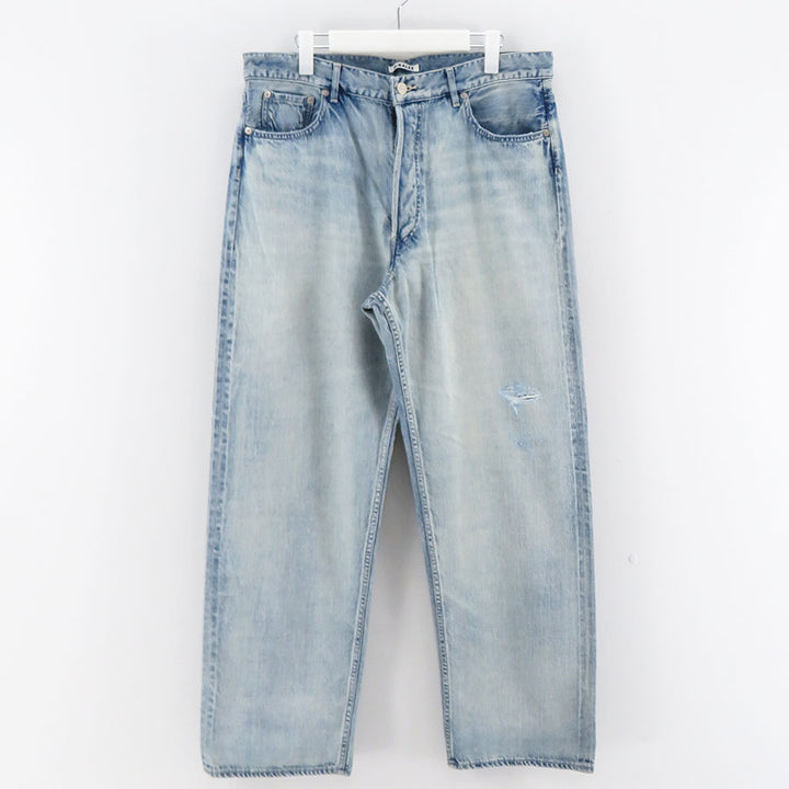AURALEE/オーラリー】FADED SELVEDGE LIGHT DENIM WIDE PANTS