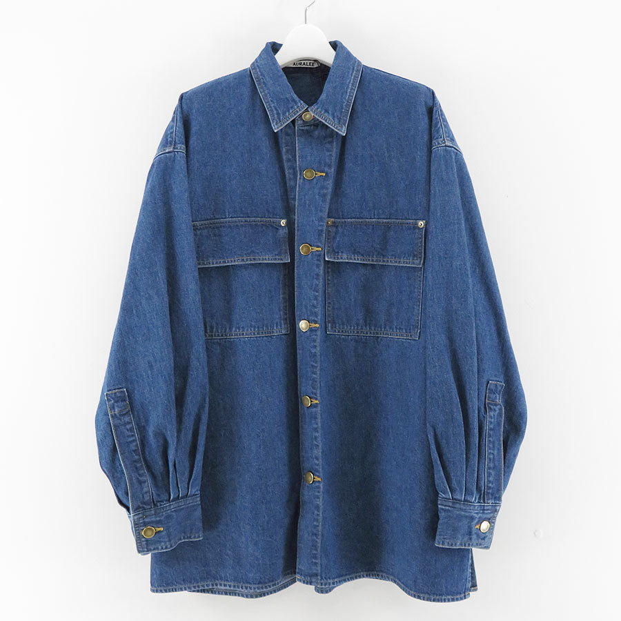 【AURALEE/オーラリー】<br>SELVEDGE LIGHT OZ DENIM SHIRT <br>A25SS01SD