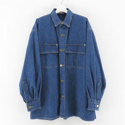 【AURALEE/オーラリー】<br>SELVEDGE LIGHT OZ DENIM SHIRT <br>A25SS01SD