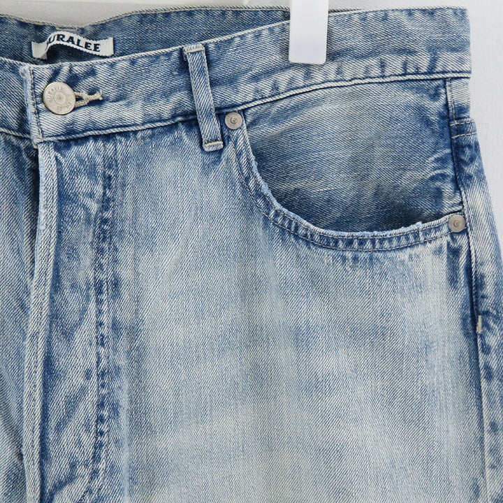 AURALEE/オーラリー】FADED SELVEDGE LIGHT DENIM WIDE PANTS