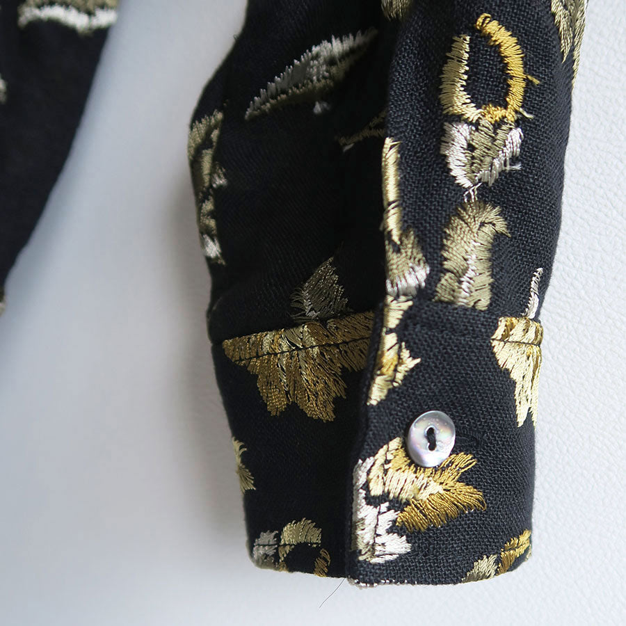 【ERIKOKATORI/エリコカトリ】<br>flower embroidery shirts <br>EK8-1-2