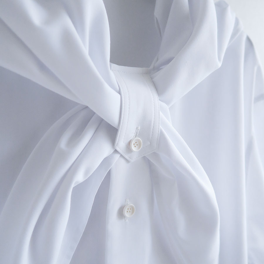 【THE RERACS/ザ・リラクス】<br>RERACS PE SUPER LIGHT SPUN SCARF COLLAR SHIRT <br>24FW-REBL-432L-J