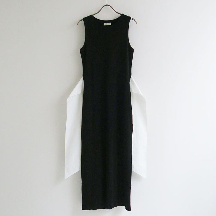 新品】RYU KAGA Tiered shirts dress ブラック38