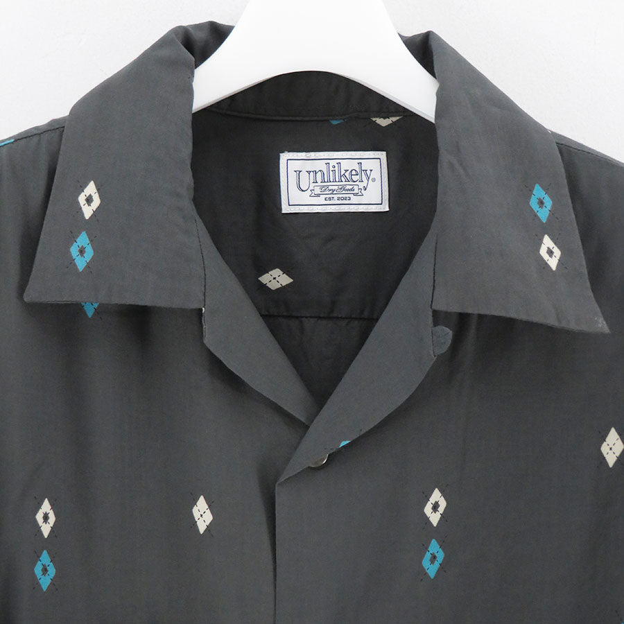 Unlikely/アンライクリー】Unlikely Rayon Shirts S/S Argyle U26S-01