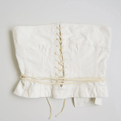 【FUMIKA UCHIDA/フミカウチダ】 <br>CANVAS LACE-UP BUSTIER <br>T-TP011