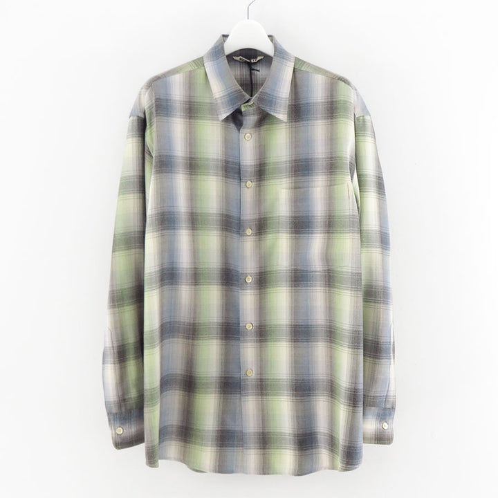 25SS オーラリー SUPER LIGHT WOOL CHECK SHIRT AURALEE/オーラリー】SUPER LIGHT WOOL CHECK SHIRT A25AS01LCの