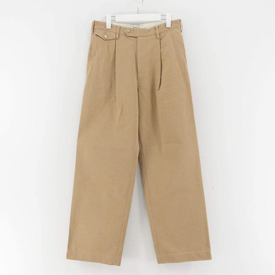 【AURALEE/オーラリー】<br>WASHED FINX CHINO ONE-TUCK PANTS <br>A25SP02FC