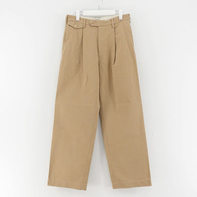 【AURALEE/オーラリー】<br>WASHED FINX CHINO ONE-TUCK PANTS <br>A25SP02FC