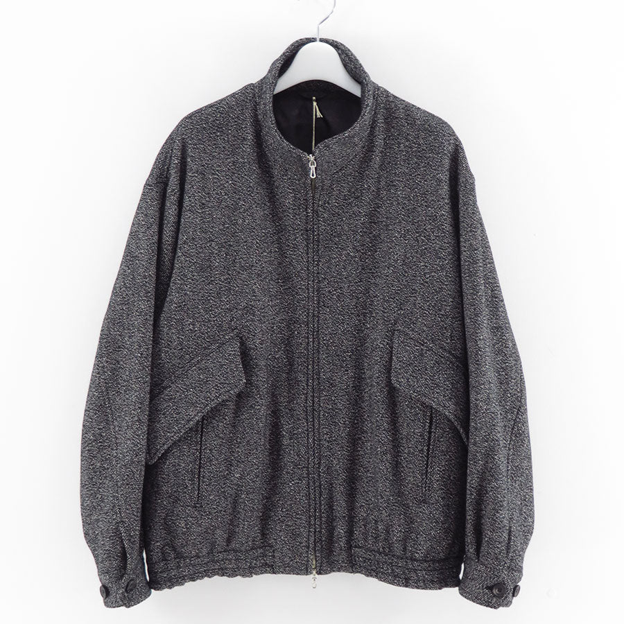 【ULTERIOR/アルテリア】<br>WOOL SILK KERSEY ZIP UP JKT <br>UBS47-KC206-B
