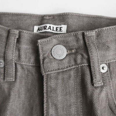 【AURALEE/オーラリー】<br>HARD TWIST BROWN DENIM 5P PANTS <br>A23AP02MD