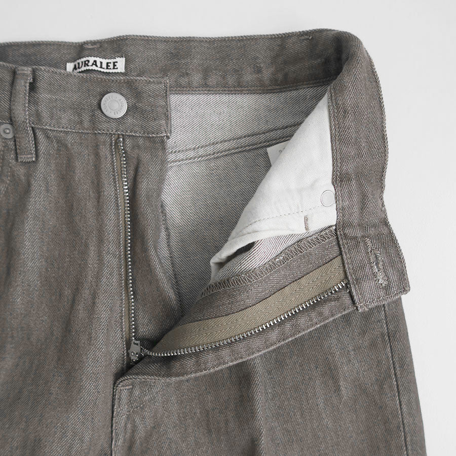 【AURALEE/オーラリー】<br>HARD TWIST BROWN DENIM 5P PANTS <br>A23AP02MD
