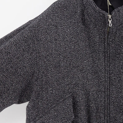 【ULTERIOR/アルテリア】<br>WOOL SILK KERSEY ZIP UP JKT <br>UBS47-KC206-B