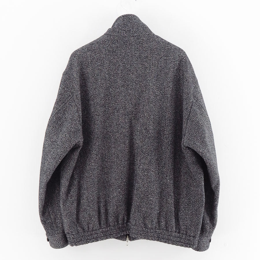 【ULTERIOR/アルテリア】<br>WOOL SILK KERSEY ZIP UP JKT <br>UBS47-KC206-B
