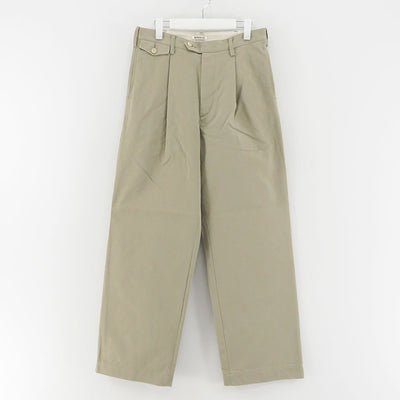 【AURALEE/オーラリー】<br>WASHED FINX CHINO ONE-TUCK PANTS <br>A25SP02FC