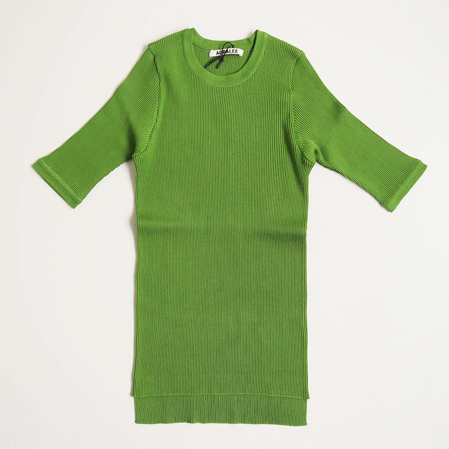 AURALEE/オーラリー】GIZA HIGH GAUGE RIB KNIT TEE A00T02HRの通販