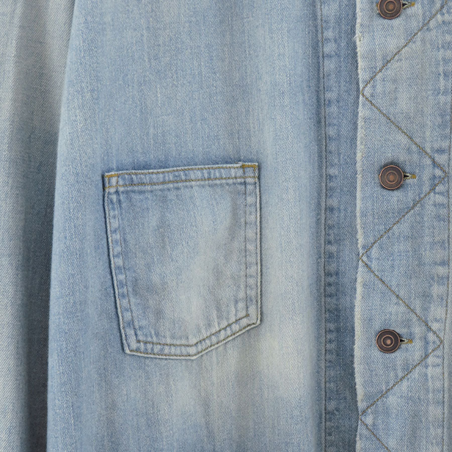 【MAATEE&SONS/マーティーアンドサンズ】<br>DENIM SHIRTS COVERALL <br>MT5303-0913