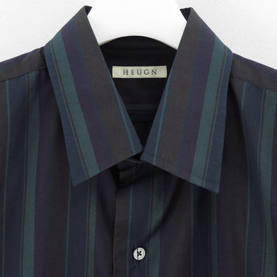 【HEUGN/ユーゲン】<br>"Alan" OverDye Stripe <br>SHIRT0128