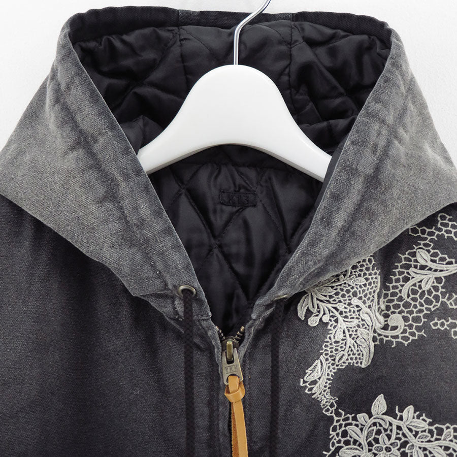 【KHOKI/コッキ】<br>Vintage-effect embroidered jacket <br>25fw-jk-02