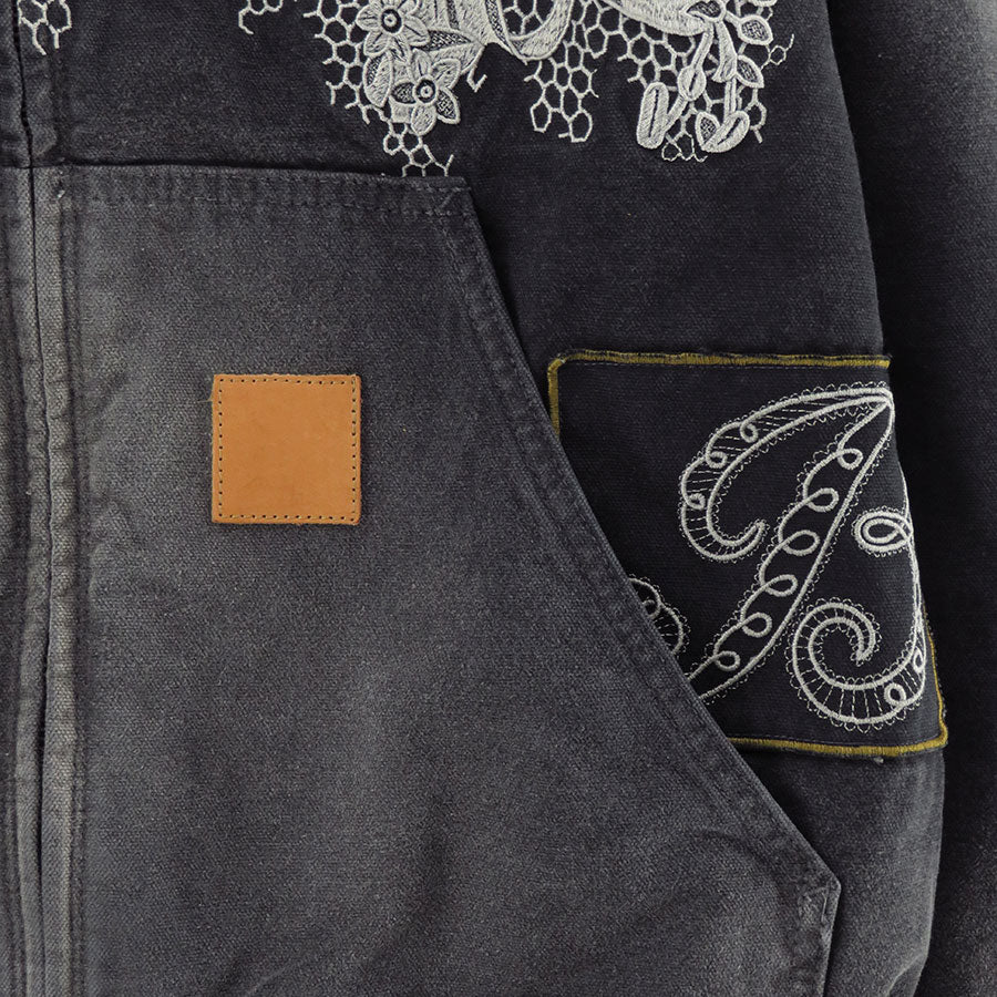 【KHOKI/コッキ】<br>Vintage-effect embroidered jacket <br>25fw-jk-02