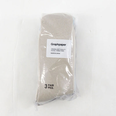 【Graphpaper/グラフペーパー】<br>Graphpaper 3-Pack Socks <br>GU251-90227C