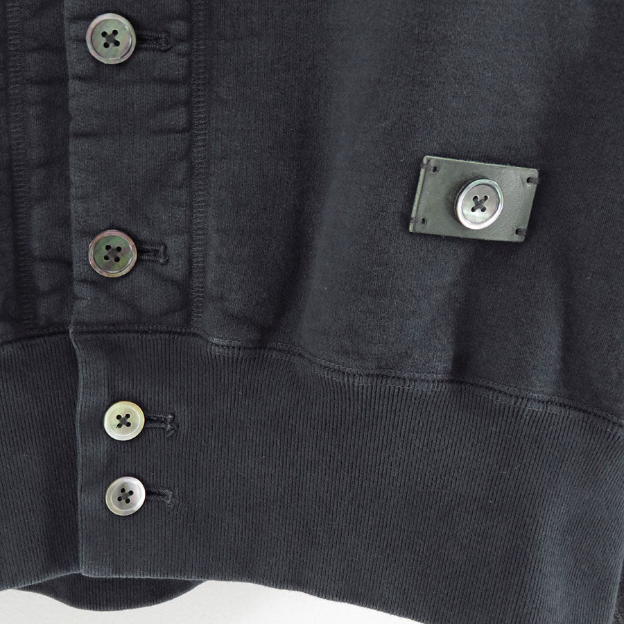 【KHOKI/コッキ】<br>Vintage-effect sweat cardigan <br>25fw-t-03-v