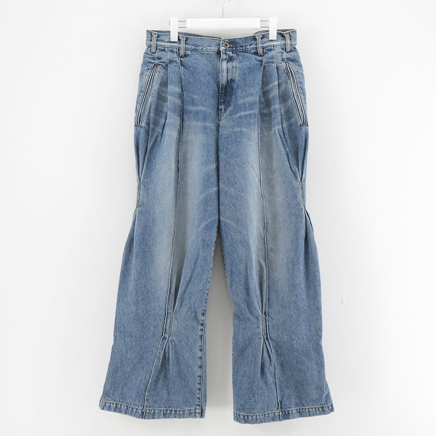 【KHOKI/コッキ】<br>Pleat-design denim pants <br>25ss-p-09