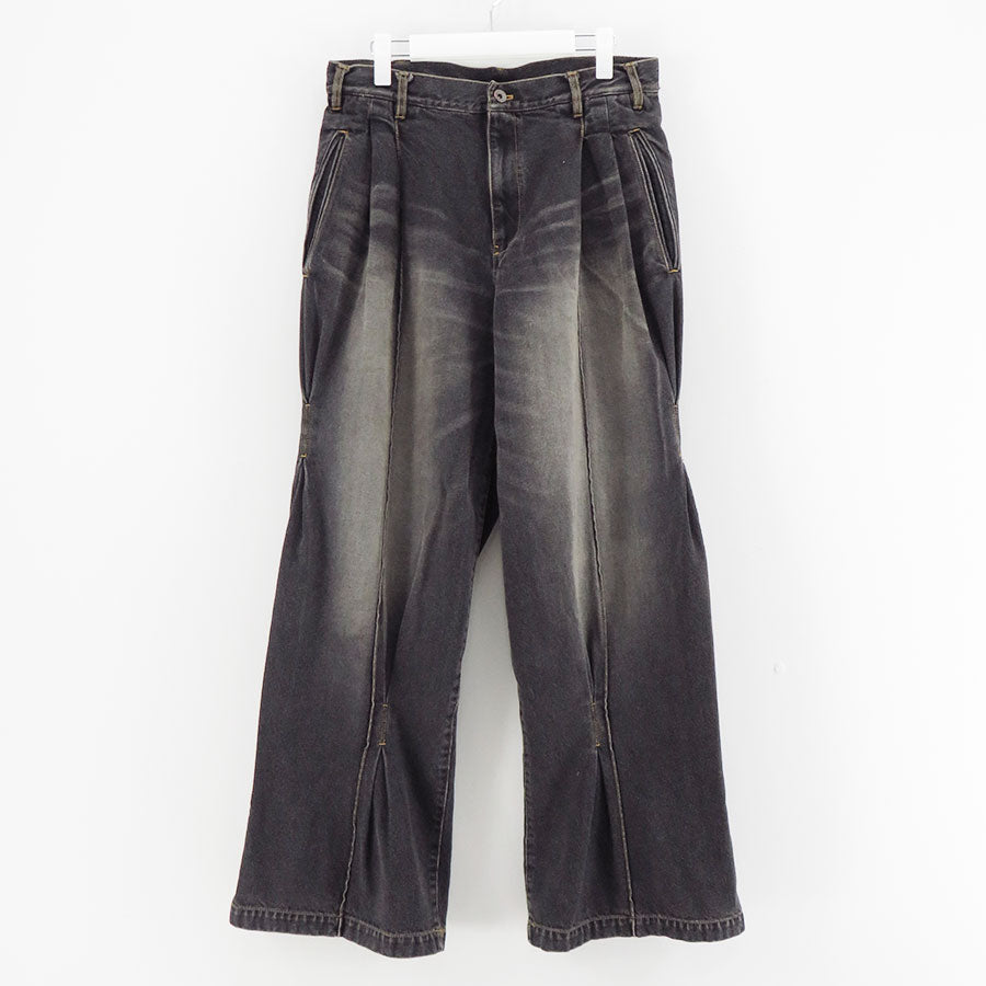 KHOKI/コッキ】Pleat-design denim pants 25ss-p-09の通販