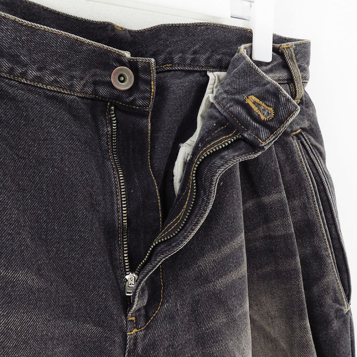 KHOKI/コッキ】Pleat-design denim pants 25ss-p-09の通販