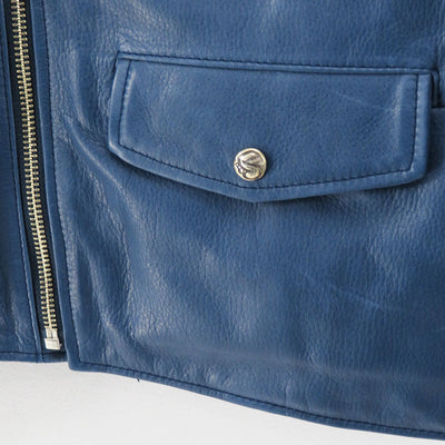 【Porter Classic/ポータークラシック】<br>PC RIDERS JACKET W/LOVE&PEACE SILVER <br>PC-017-1962