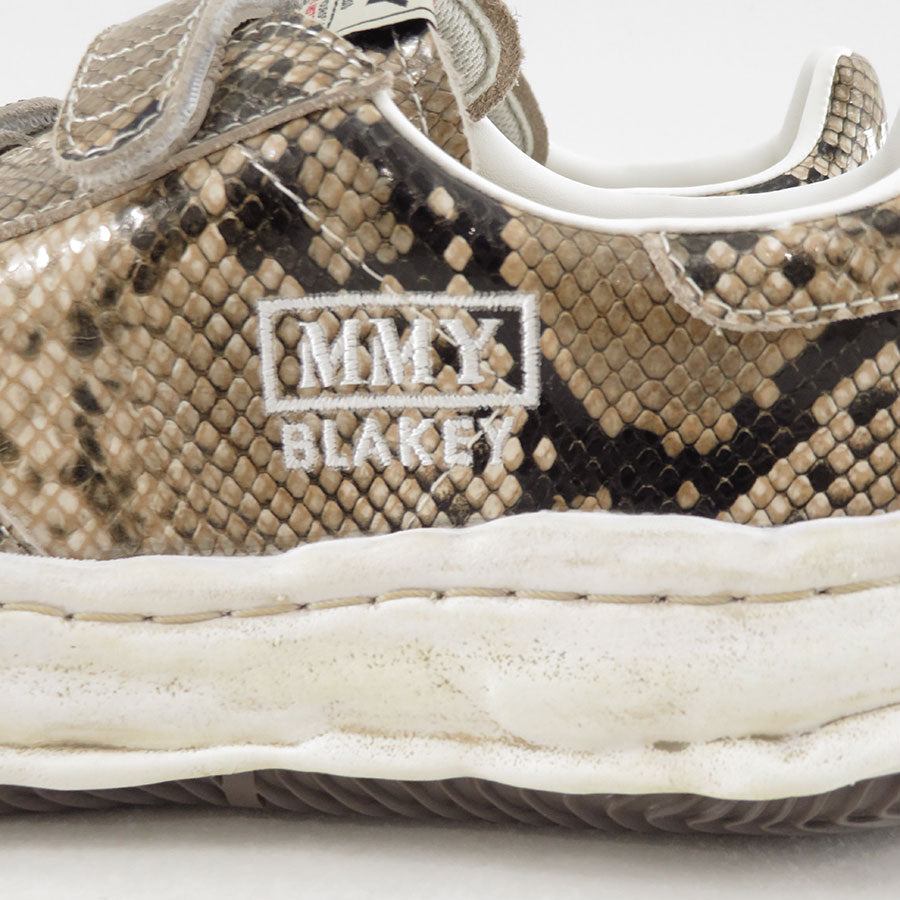 【Maison MIHARA YASUHIRO】<br>"BLAKEY" OG Sole  printed Python leather Low-Top Sneaker <br>A14FW737