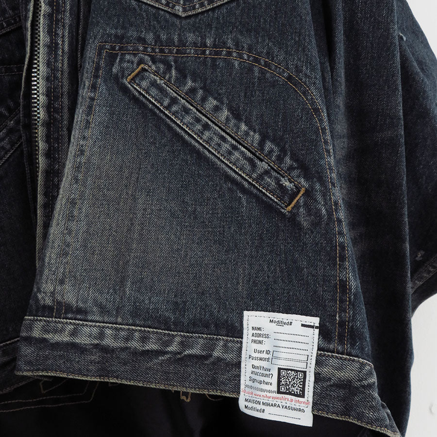 【Maison MIHARA YASUHIRO】<br>Stadium Jacket Layered Denim Jacket <br>J14BL121