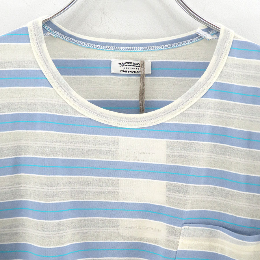MAATEE&SONS/マーティーアンドサンズ】S/S BORDER POCLKET TEE 