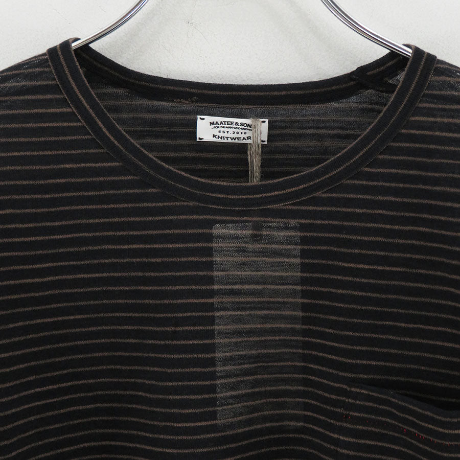 MAATEE&SONS/マーティーアンドサンズ】S/S BORDER POCKET TEE 