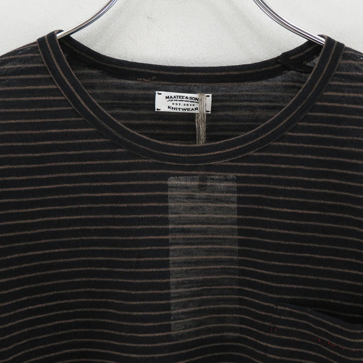 MAATEE&SONS ニットTシャツ MAATEE&SONS/マーティーアンドサンズ】S/S BORDER POCKET TEE 