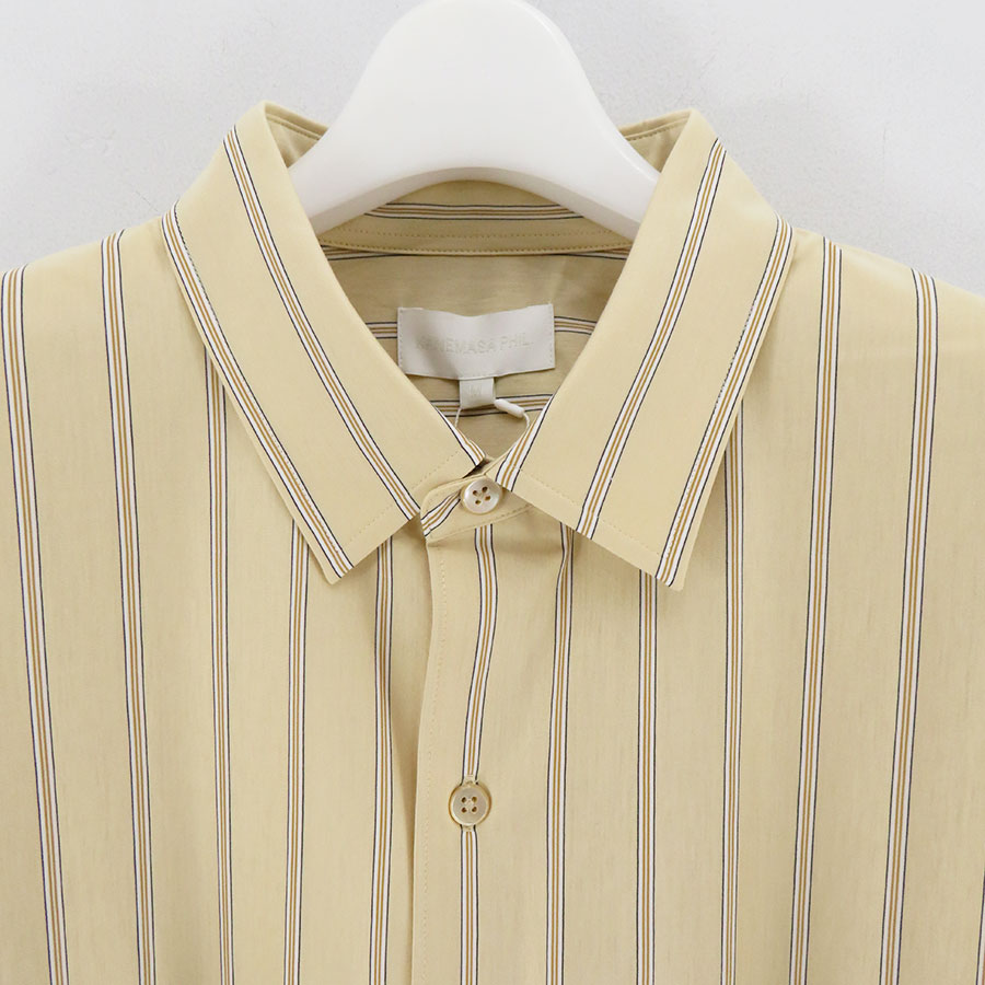 【KANEMASA PHIL./カネマサフィル】<br>46G Atmosphere Stripe Shirt <br>KM24A-024