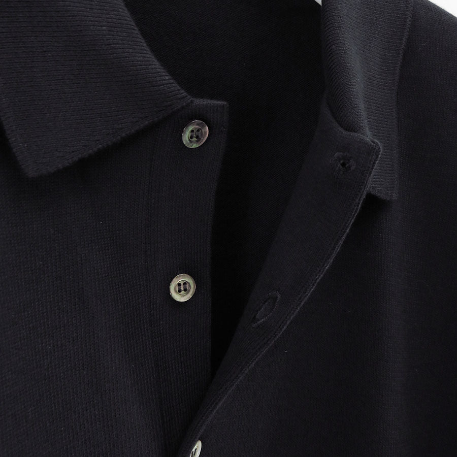 A.PRESSE/アプレッセ】Cotton Knit L/S Polo Shirts 25SAP-03 A.PRESSE/アプレッセ】Cotton Knit L/S Polo Shirts 25SAP-03