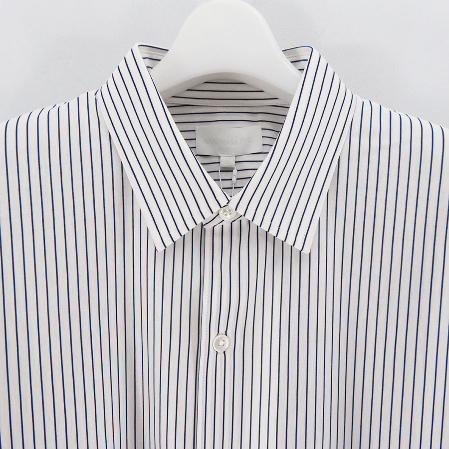 【KANEMASA PHIL./カネマサフィル】<br>46G Atmosphere Stripe Shirt <br>KM24A-024